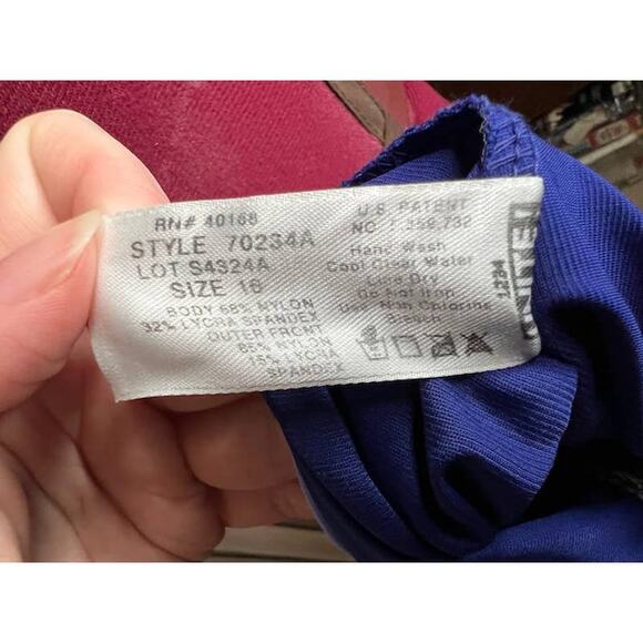 Miraclesuit one piece swimsuit striped blue - Picture 10 of 10